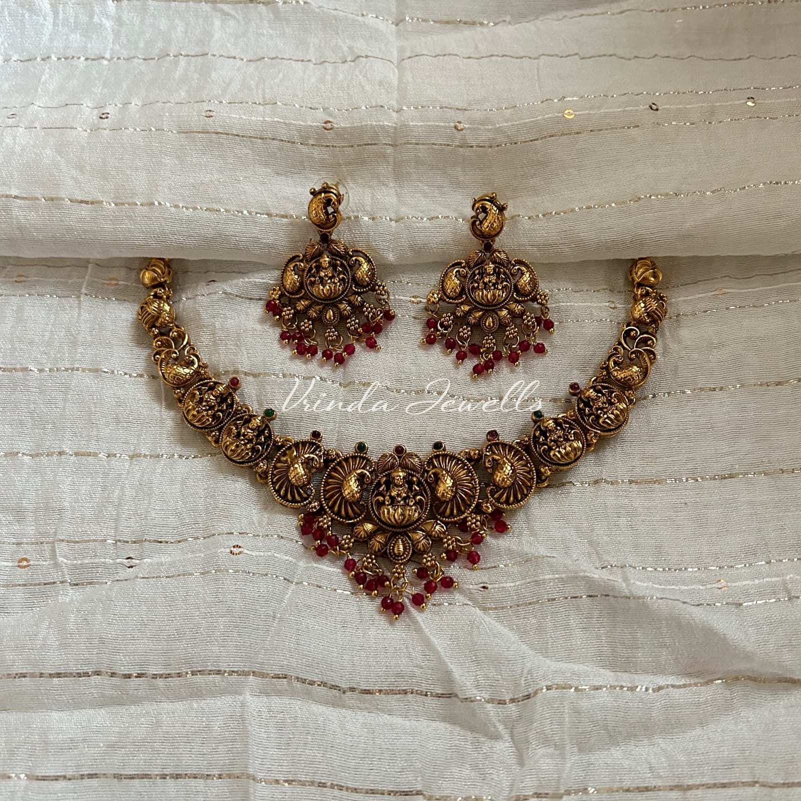 Antique Lakshmi necklace 4