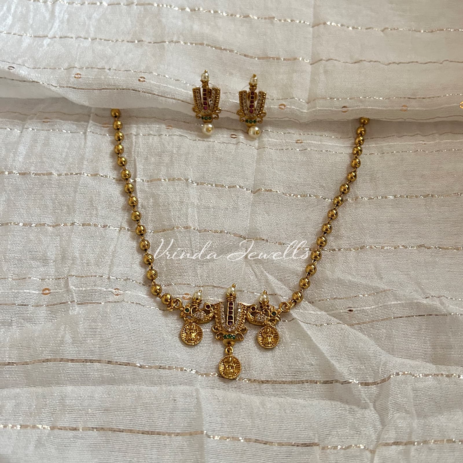 Venkateshwara beaded choker