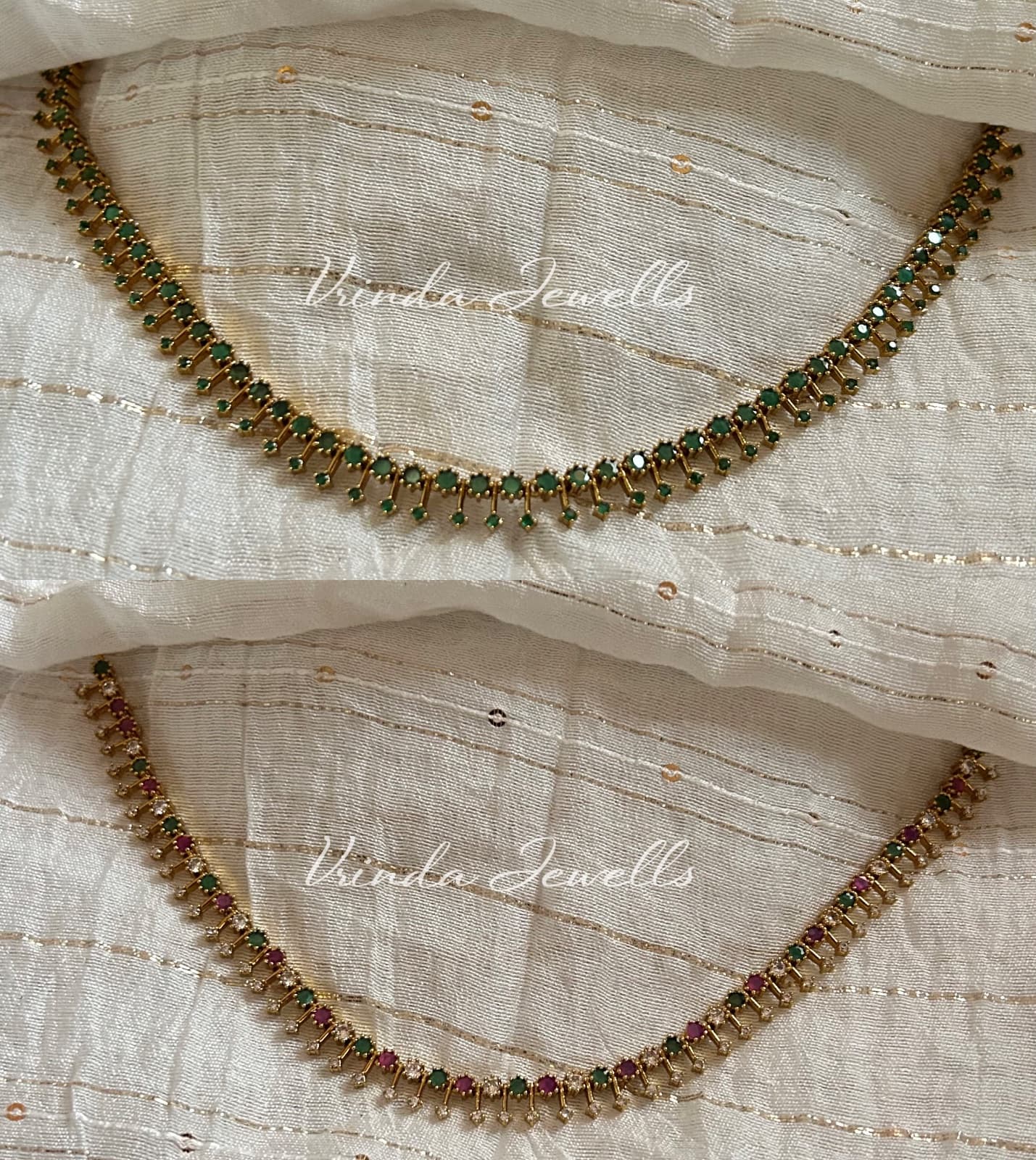 Gold Plated AD stone necklace