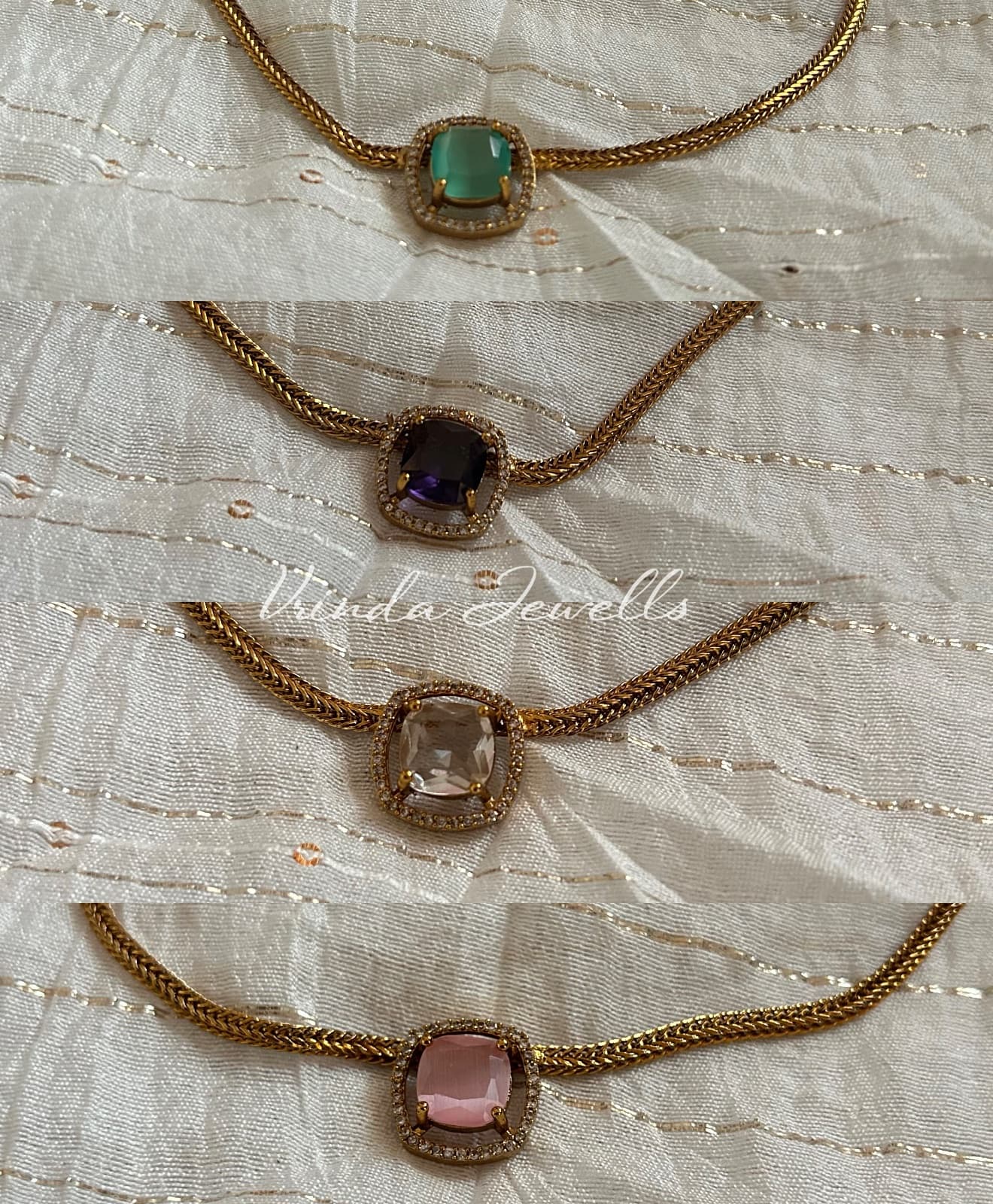 AD stone neck chain